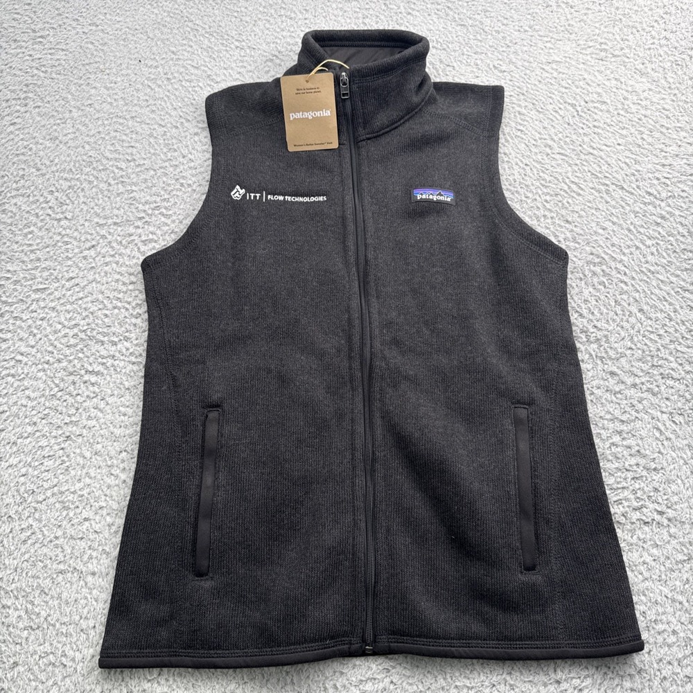 Patagonia Better Sweater Fleece Vest Womens Small ITT Flow Technologies Logo